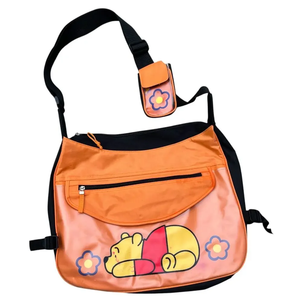 Disney Winnie the Pooh Lounging Lying Down Pooh Messenger Bag As-Is